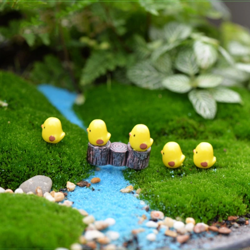 

Resin Chick Figure Miniature Ornament Doll Toy Dollhouse Bonsai Decor Yellow #20/17W