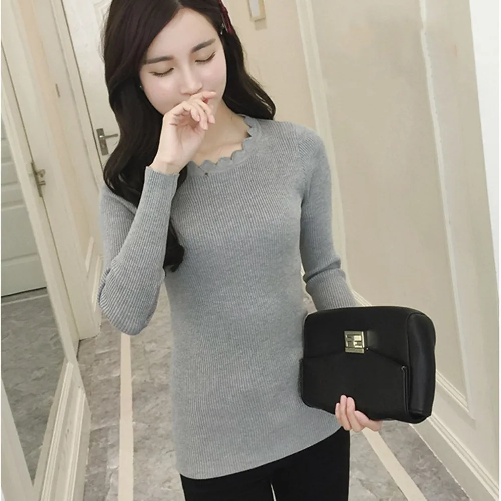Herbst Winter Warme Pullover Frauen Pullover Strickte Weibliche Wei e 