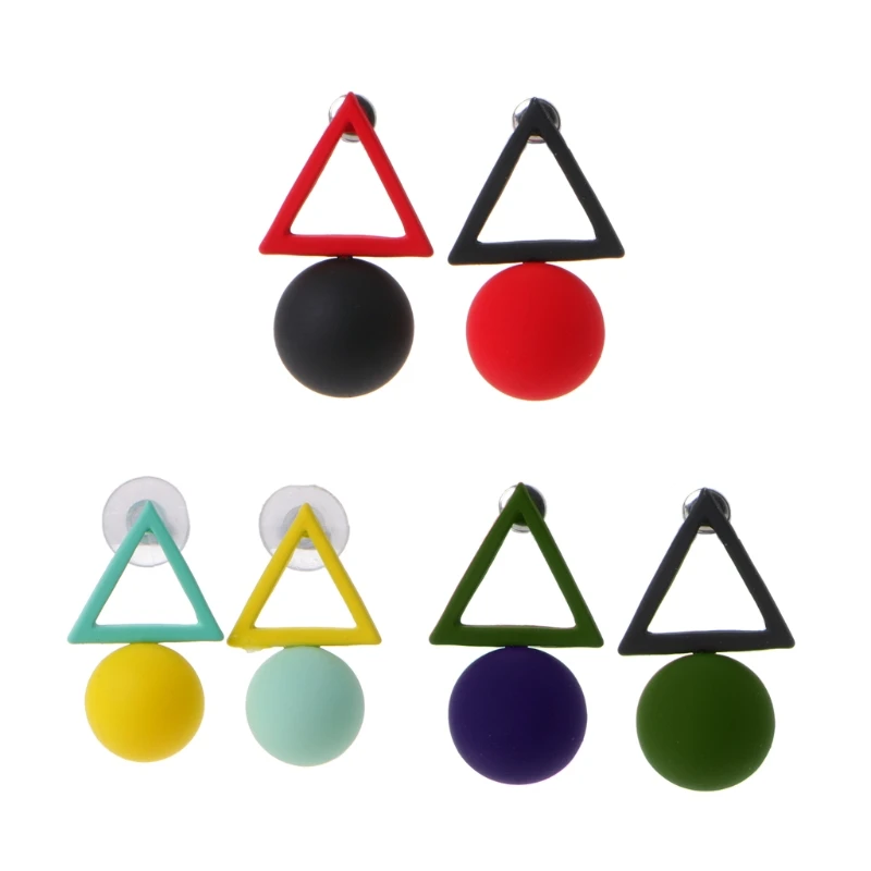 

Fashion Jewelry Big Long Acrylic Earrings Fashion Earrings for Women Black White Triangle Drop Earrings For Women