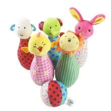 רך נוחות קטיפה חמוד בעלי החיים באולינג משחקים באולינג כדור בעלי החיים צורת משחק לילדים ילדי מסיבת Funy צעצועים(China)