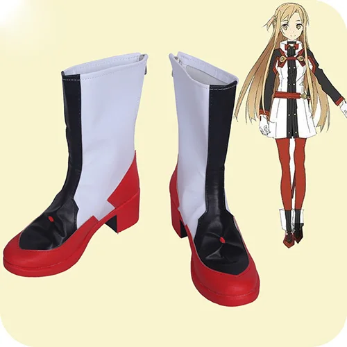 Sword Art Online SAO Movie: оригинальная шкала Юки Асуна пальто Топы Брюки Униформа Аниме наряд косплей костюмы - Цвет: Shoes