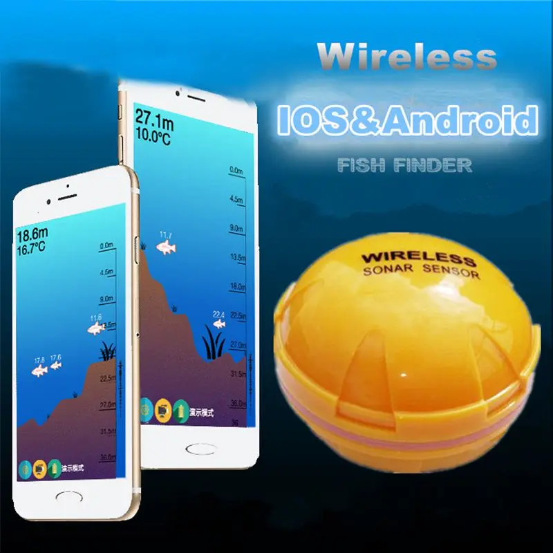 ABGZ موبايل الهاتف صياد السمك سونار اللاسلكية صياد السمك عمق البحر بحيرة الأسماك كشف iOS الروبوت App findfish الذكية سونار صدى