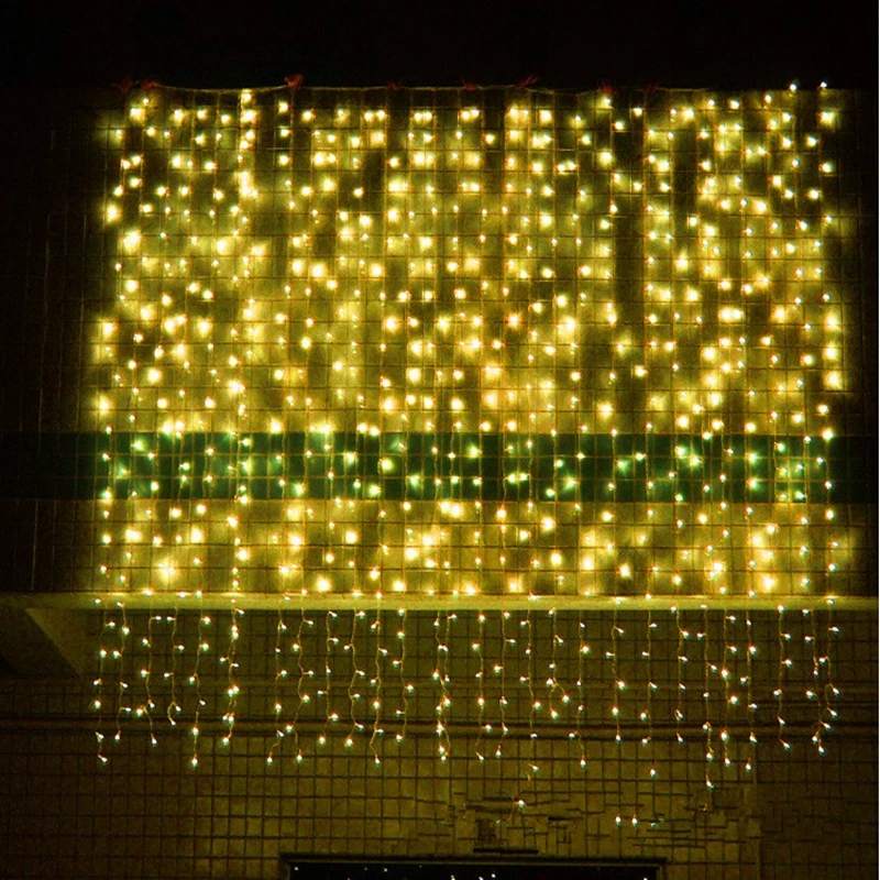 3x1/3x2/3x3m Led Icicle Led Curtain Fairy String Light Fairy Light 300 Led Christmas Light for Wedding Home Garden Party Decor 3x1/3x2/3x3m Led Icicle Led Curtain Fairy String Light Fairy Light 300 Led Christmas Light for Wedding Home Garden Party Decor