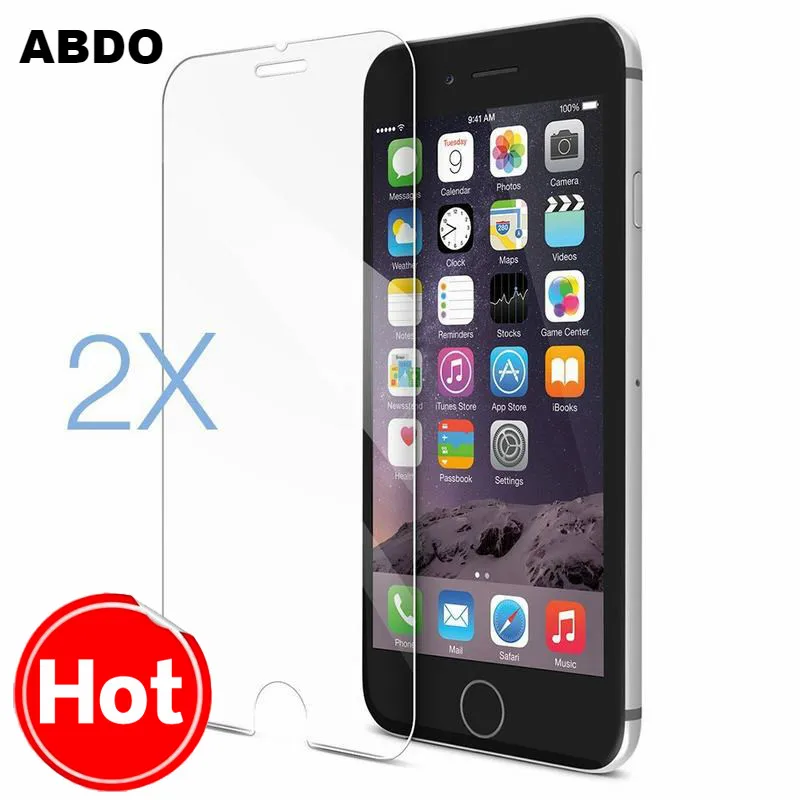 2PCS/lot Film Tempered Glass Screen Protector Protection en Verre trempe ecran protecteur For iphone6 iphone 6 S 6S 7 8 XS Max X | Мобильные