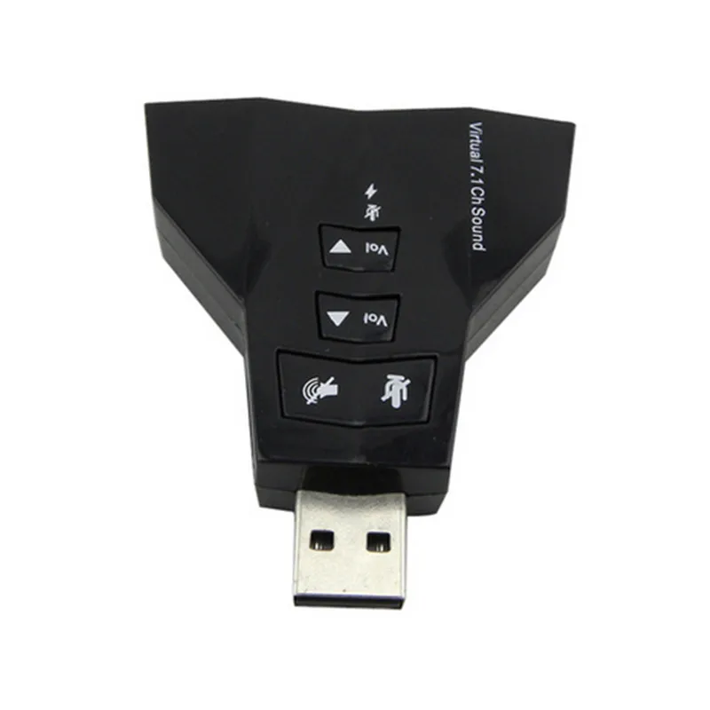 

2016 Hot Selling 2 in 1 3D External Dual USB Audio Sound Card Digital Dual Virtual 7.1 USB 2.0 Double Audio
