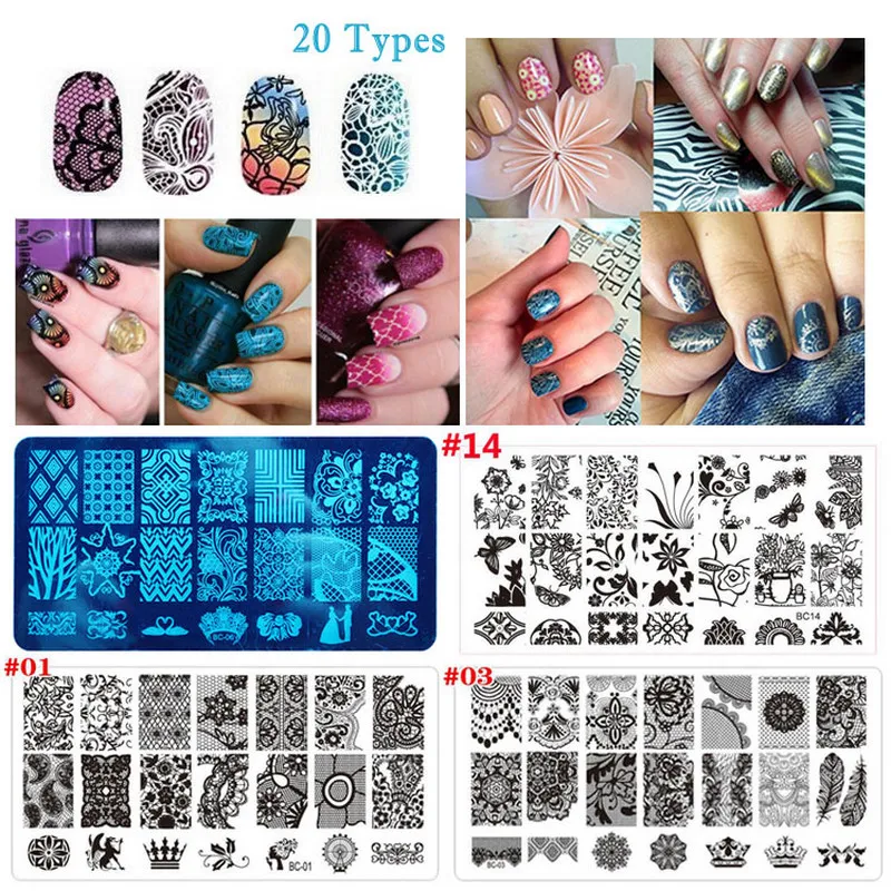 Пластина для стемпинга нейл арта Nail Польский штамп скребок Инструменты маникюра