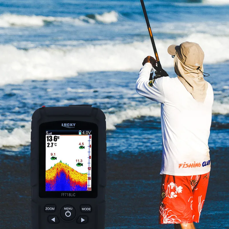 FF718LiC Deeper Sonar Echo Sounder Waterproof Fish Finder 2-in-1 Wired Wireless with Color Display Fishing Finder Shore Probe  (5)