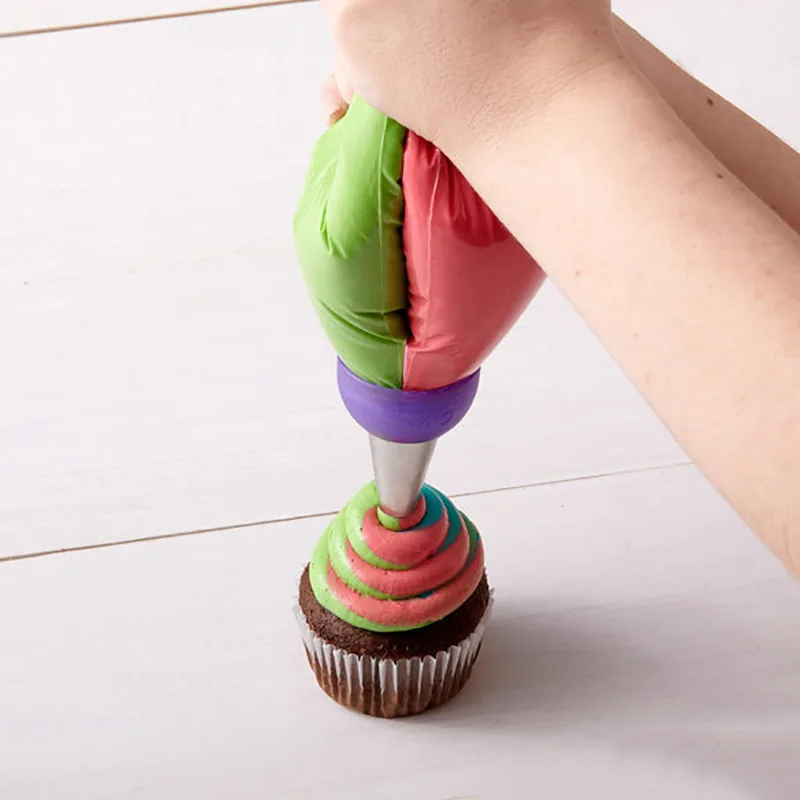 

Icing Piping Bag Nozzle Converter Mix 3 Colors Cream Coupler 3 Holes Cake Decor Tools For Cupcake Fondant Cookie CT2094