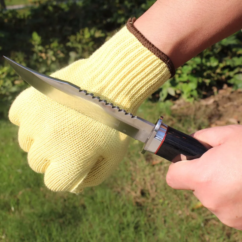 

New Aramid 1414 Fiber Composite Kev lar Gloves Cut Resistant Safety Protective Glove High Temperature Resistance Flame Retardant