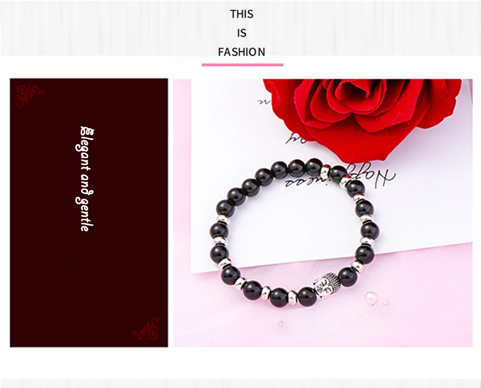 New Fashion Selection Stone Handmade Couple Eaded Bracelet Energy Buddhas Head Chakra Bracelets Male And Female Aura Buddha (11)