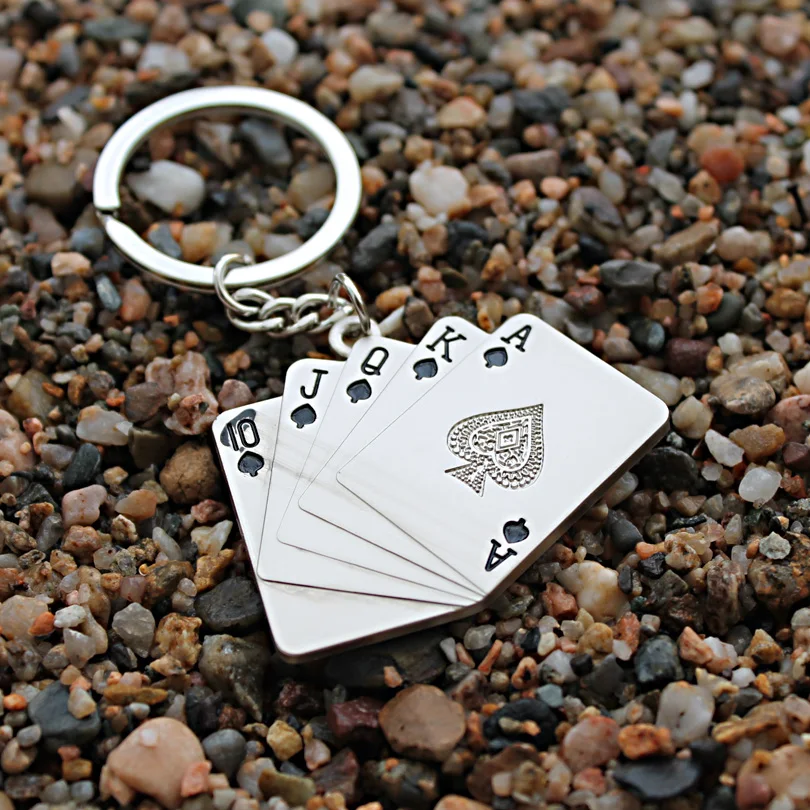 

New Car keychain poker Key Chain FTexas Hold'em Poker key chain keychain key ring key holder