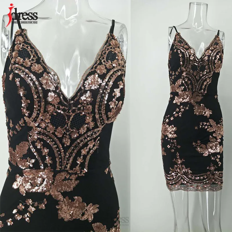IDress Bodycon Dress Vestidos 2017 Sexy Night Club Party Backless Lace Sequined Dress (12)