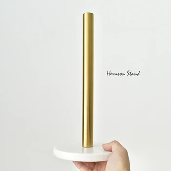 

Nordic Danish marble brass paper towel holder gold-plated kitchen paper towel holder Creative vertical roll holder