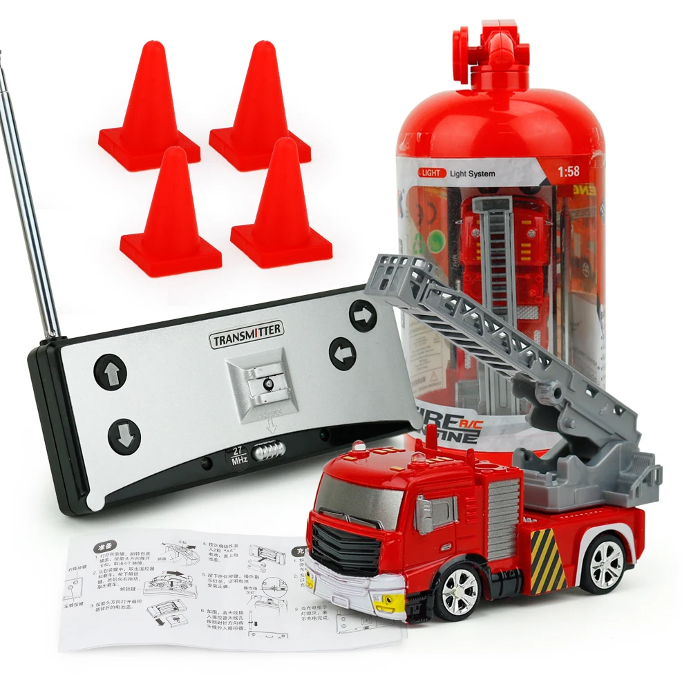 recarregável, controle remoto, escada rc, caminhão de incêndio
