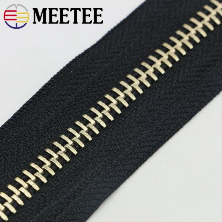 Meetee 8# Metal Zippers For Sewing Backpack Down Jackets Zipper Repair Sports Coat Clothes Open-end Zips DIY Garment Accessories