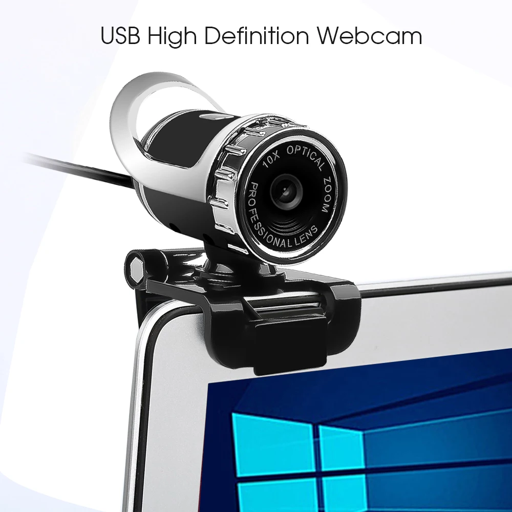 

Kebidu USB HD Webcam With Mic High Definition Web Cam 360 Degree Clip-On for Computer Skype Youtube PC Laptop Notebook Camera