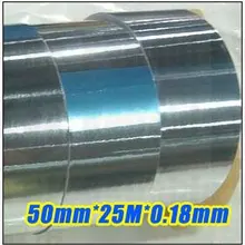 0,18 мм толщиной, 5 см, 50 мм* 25 метров одна лицевая клейкая Алюминиевая фольга лента для ноутбука EMI Экранирование автомобиля мобильный телефон сигнала маскирования