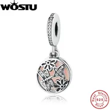 Pure 100% Colgante de Plata de Ley 925 Primavera Granos Del Encanto Fit Pandora Original Pulsera Auténtica Moda Regalo de La Joyería DIY