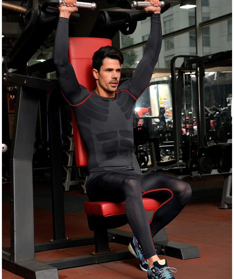 Mens Athletic Lightweight Fitness Sports Suit Long Sleeve Shirt Pants Mens Athletic Lightweight Fitness Sports Suit Long Sleeve Shirt Pants
