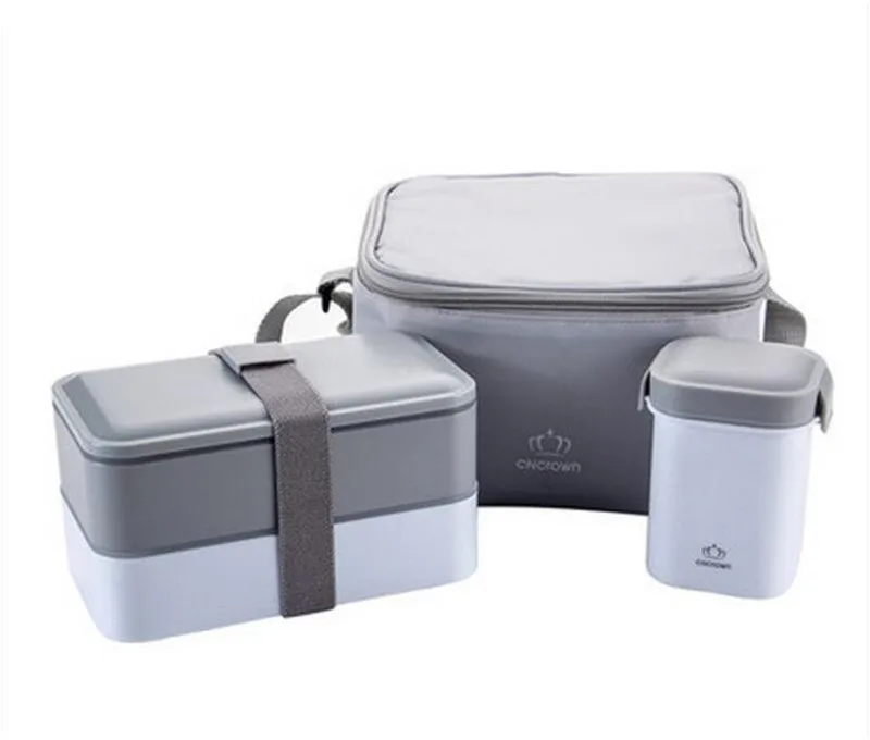 

Japan Style Double Layers Sets Portable Food Container Student Microwave Lunchbox Water Bottle Plastic Dinner