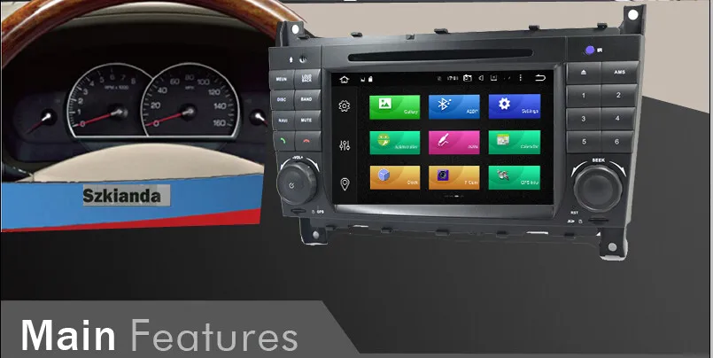 Discount 2 DinAndroid 8.0 Car DVD Player for Mercedes-Benz W203 2004-2007 c200 C230 C240 C320 C350 CLK 2005 GPS Navigation Radio WiFi 4G 2