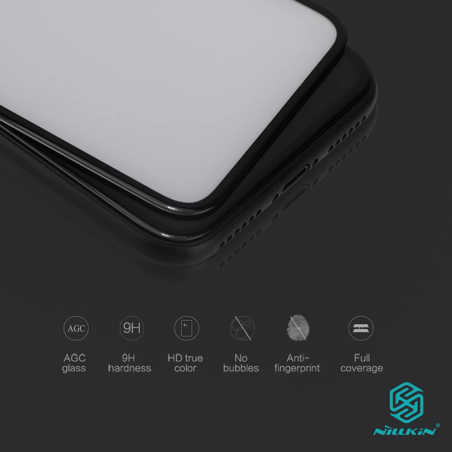 Защита экрана для iphone x полностью закрытая nillkin 3D CP + 9H 0 33 мм тонкая iPhone XS изогнутое