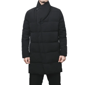 

2017 New Brand Winter Jacket Cotton Long Jacket Parka Mens Jacket Black Slim Thickening Outerwear Jackets Coat