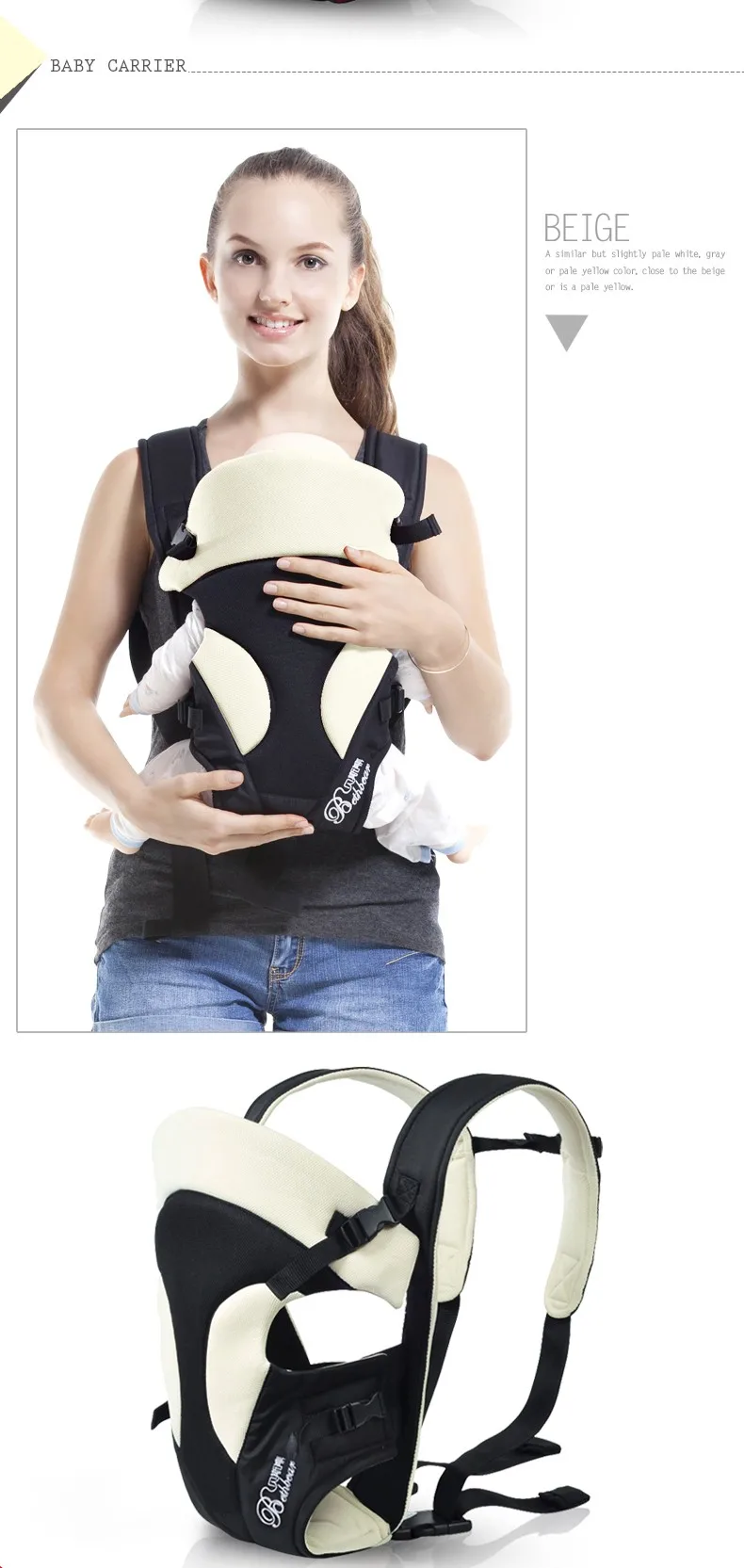 Infant Baby Carrier Adjustable Newborn Sling Multifunction Breathable Backpacks Wrap Rider Multicolor6