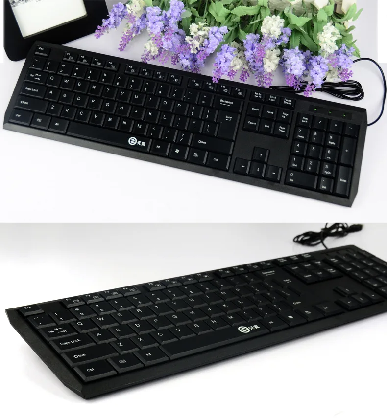 K100 Низкопрофильная мембранная клавиатура белая тонкая шоколадная тихая клавиша USB Проводная мультимедийная клавиатура для офисного ПК Smart tv