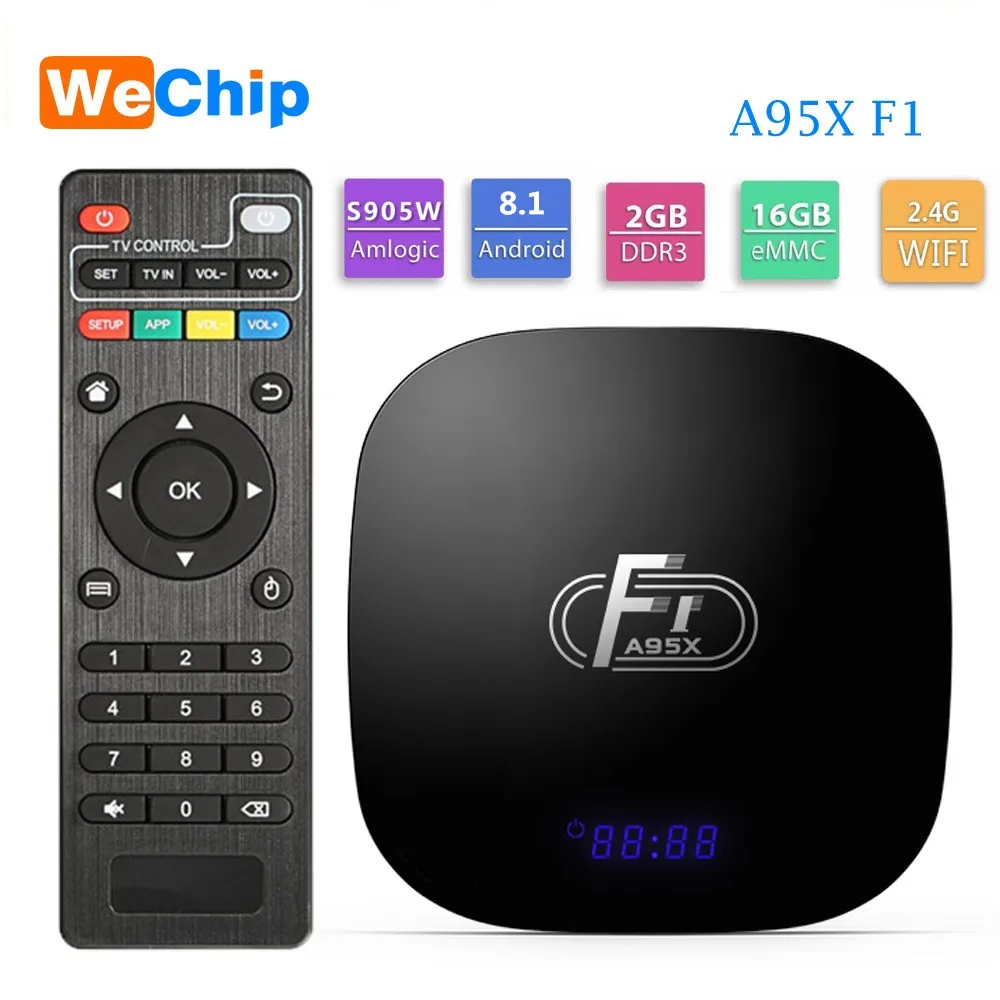 

A95X F1 Smart Android 8.1 OS TV BOX 2GB 16GB 2.4G Wifi Amlogic S905W Quad-Core 100M LAN Media Player Support 3D HD Set Top Box