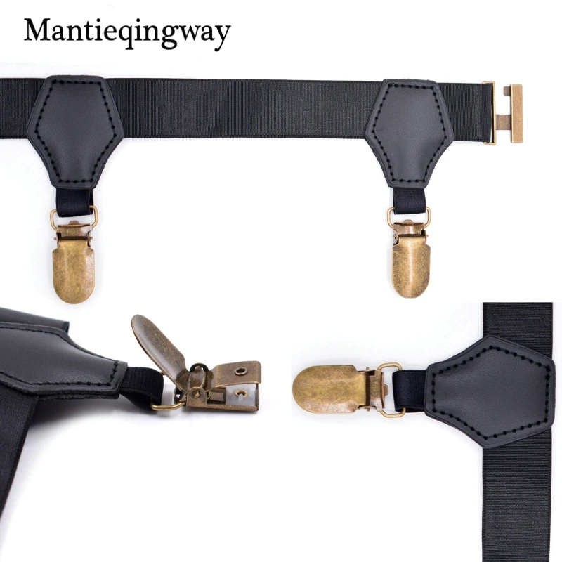 Mantieqingway унисекс носки держателей для мужчин регулируемые женские нескользящие