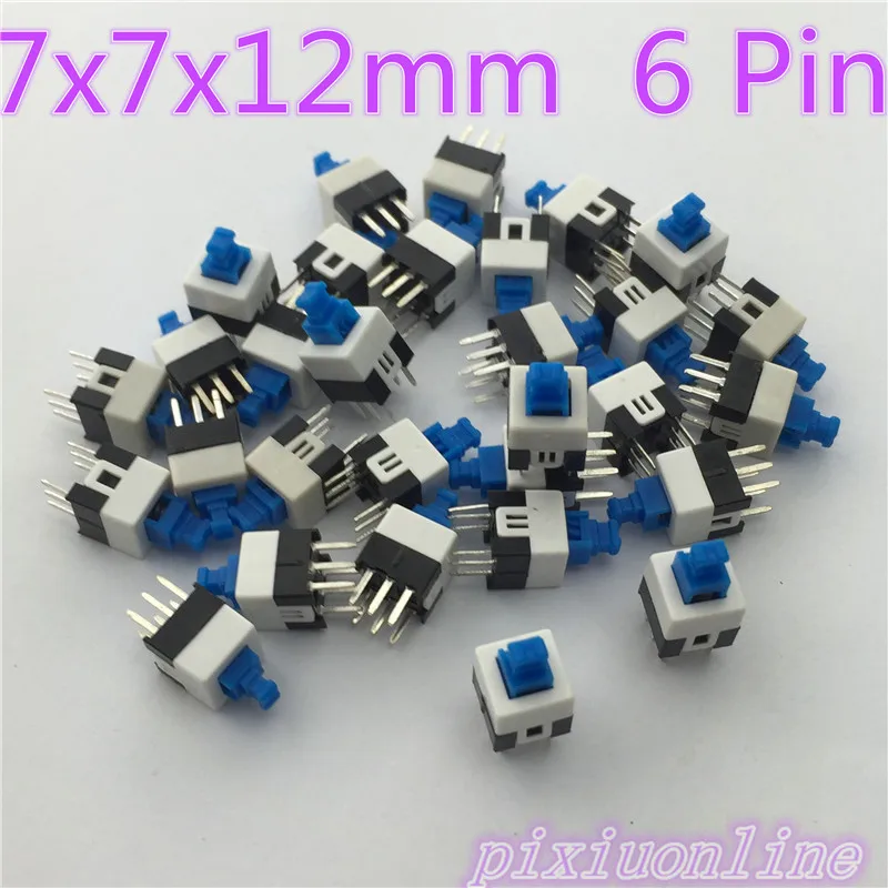 5 Interruttori A Pulsante DPDT 6 Pin - Micro Switch Momentanei Per PCB - Foto 6