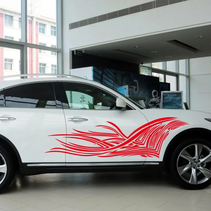 

2pcs Car Vinyl Graphics Left&Right Two Side Self-Adhesive Stickers Body Decals