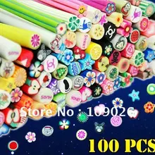 500 шт. Дизайн ногтей 3D Гончих Fimo Полимерная глина Наклейки украшения