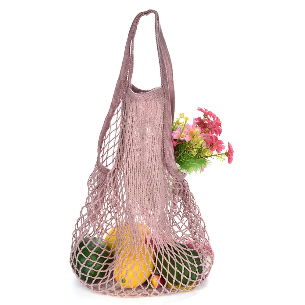 Сетка Сумка-Сетка Строка многоразовая сумка для покупок прибор для хранения фруктов Сумки из натуральной кожи сумки C611