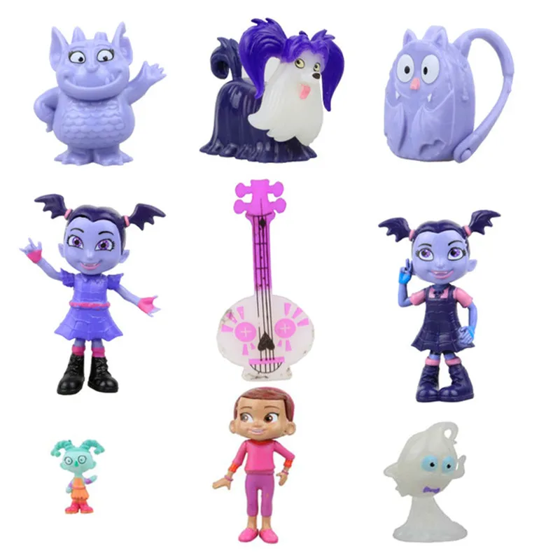 

9 pcs/set 4-8 cm Vampirina La Tomaia Batwoman Ragazza Decoration PVC Action Figure Anime Vampirina Collectible Model Toy L1430