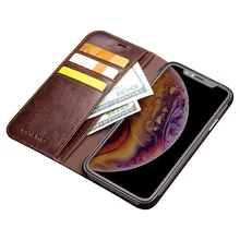 QIALINO, роскошный Ультратонкий чехол для iPhone X/Xs, натуральная кожа, модный флип-чехол, чехол для iPhone Xs Max, слот для карт 6,5 Дюймов