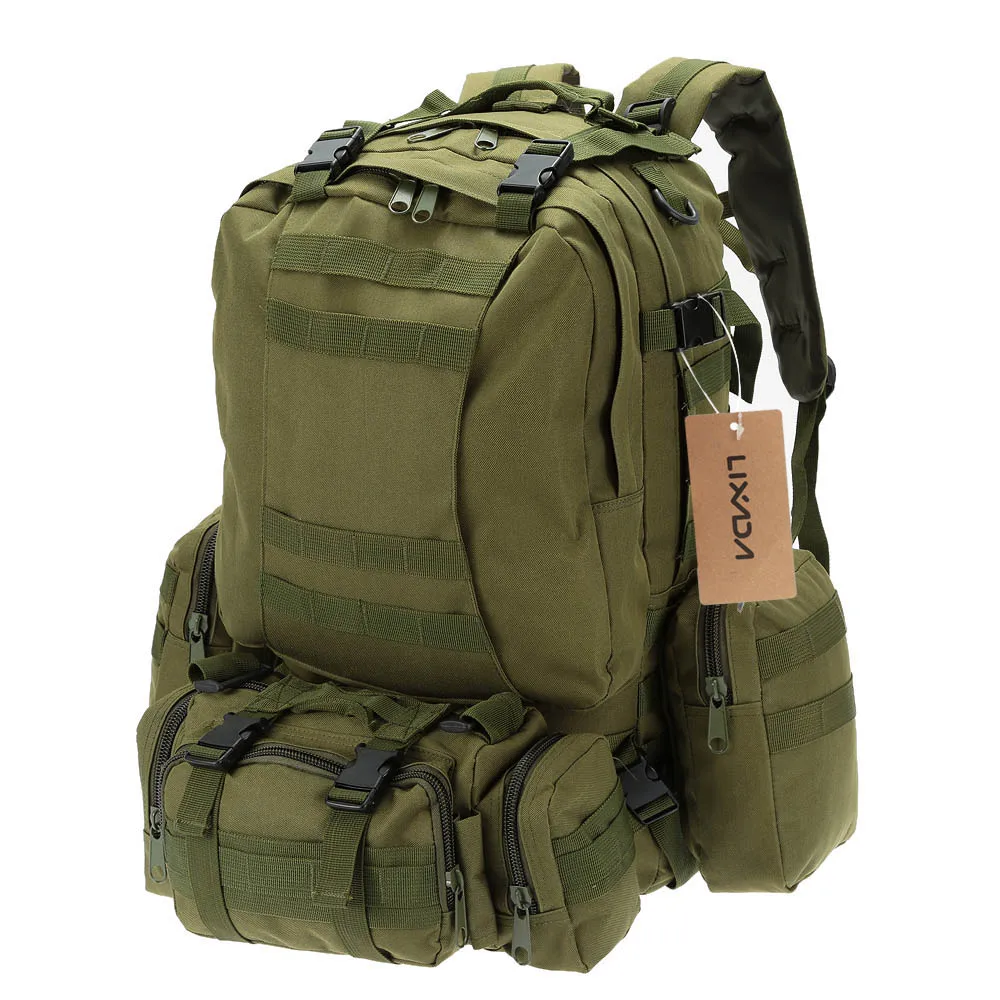 

Lixada Outdoor Bags Multifunction Military Bag Tactical Backpack MOLLE Webbings Rucksack Sports Camping Travel Hiking Bag