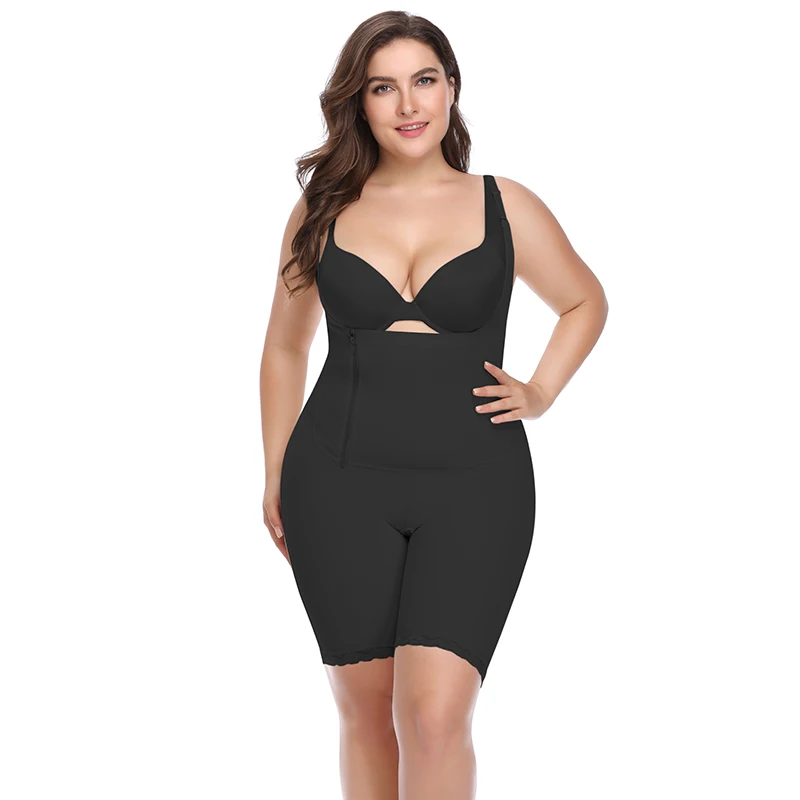 Для женщин Full Body Shaper Бесшовные фирма Управление Фаха на талию, с подгрудной завязкой на талии тренер корсет утягивающий корсет - Цвет: Black