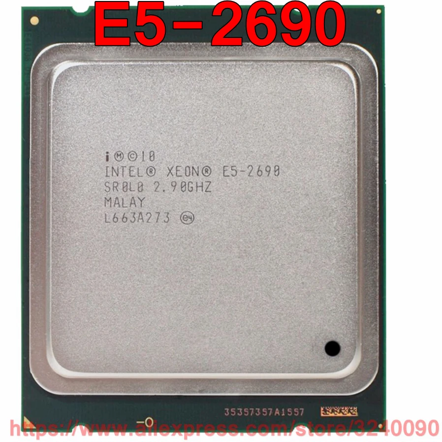Процессор Intel ЦП Xeon E5-2690 SR0L0 2 9 ГГц 8-ядерный 20M LGA2011 E5 2690 Бесплатная доставка Быстрая
