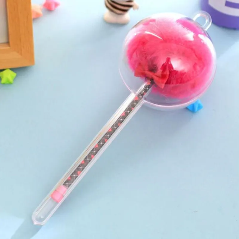 Новая цветная шариковая гелевая ручка с помпоном для детей, детские канцелярские ручки, вечерние ручки на Хэллоуин, подарок на свадьбу - Цвет: rosy