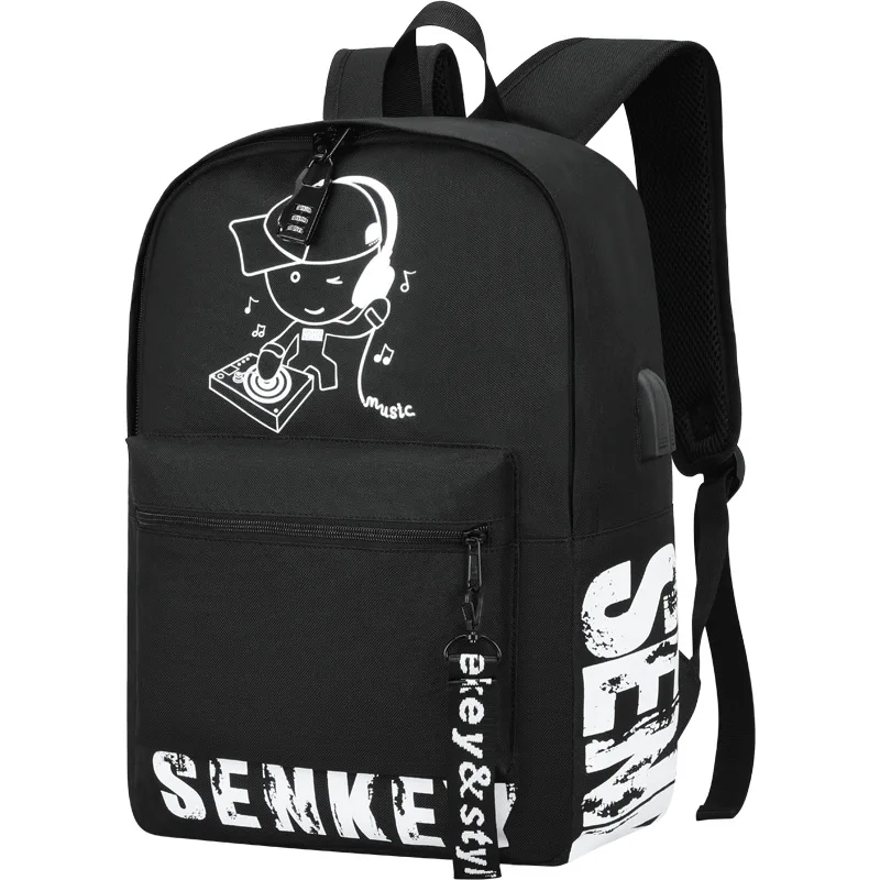 Светящаяся школьная сумка в стиле аниме школьный рюкзак для мальчиков и девочек