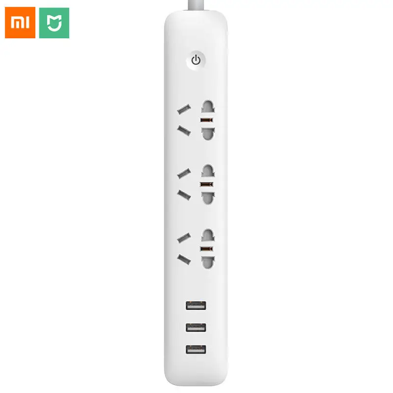 

Original Xiaomi Qingmi Smart Home Power Strip 3 Ports 3 USB Fast Charging/5 Jacks Extension Socket Plug WiFi Mijia APP Remote