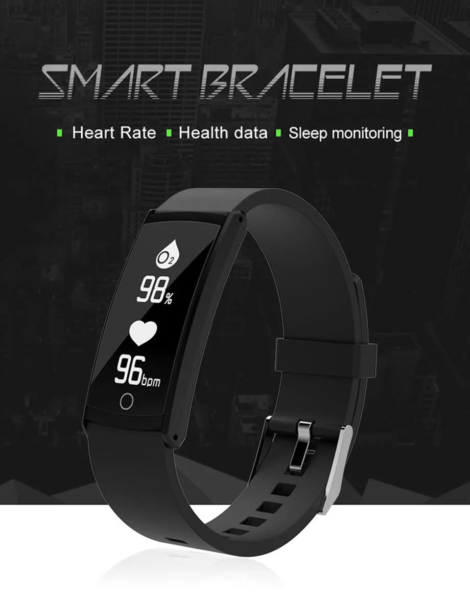 Smart Watch Weather Forecast Heart Rate Blood Oxygen Detection Support Bluetooth 4 Sleep Monitoring Bracelet Touch Button Gift (2)
