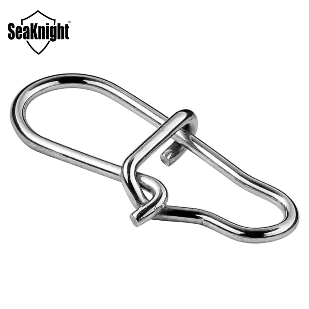 

SeaKnight 50PCS/Lot Fishing Connector Swivel Stainless Steel Hook Lock Snap Swivels Rings Fishing Accessory Tool 0# 1# 2#