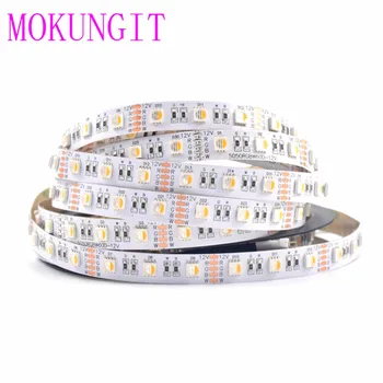 

20M 4 in 1 RGBW 60 LEDS/m Flexible LED Strip SMD 5050 RGBCW RGBWW 4 color in 1 LED Chip ,IP30 Non-waterproof 12mm DC12V/24V