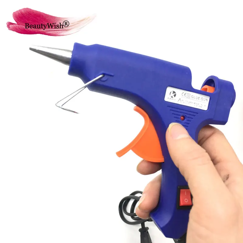 Pistola de Cola em Bastão de Alta Temperatura de Calor Ferramentas de Reparo para a Fusão da Queratina Extensões de Cabelo Profissional Mini Hot Melt Elétrico 7 20 w mm 1 High Quality Apliques e perucas