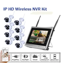 WI-FI CCTV Segurança Sistema de Câmera 8CH NVR 8 PCS 960 P HD P2P CCTV Kit Sistema de Vigilância de Vídeo Ao Ar Livre Sem Fio ONVIF