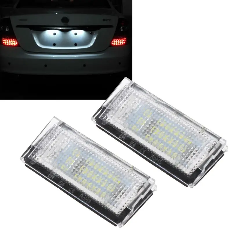 2 шт белый 3528 18LED подсветка номерного знака для BMW E46 4D 5D номер 323i 325i 328i 6000k 12V лампа