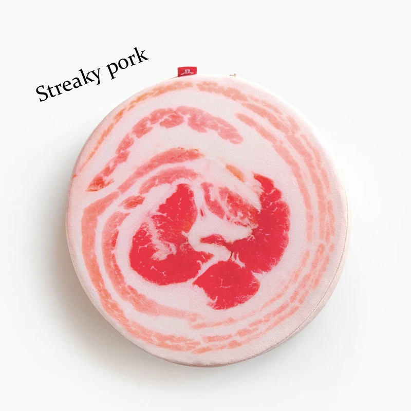 3D напольная Подушка имитация разворачивающихся свинины лосося тостов